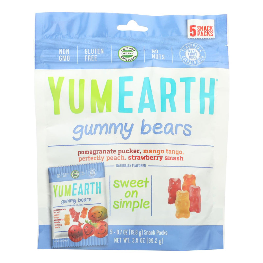 Yumearth Organics Organic Gummy Bear - Snack - Case Of 12 - 0.7 Oz. - Lakehouse Foods