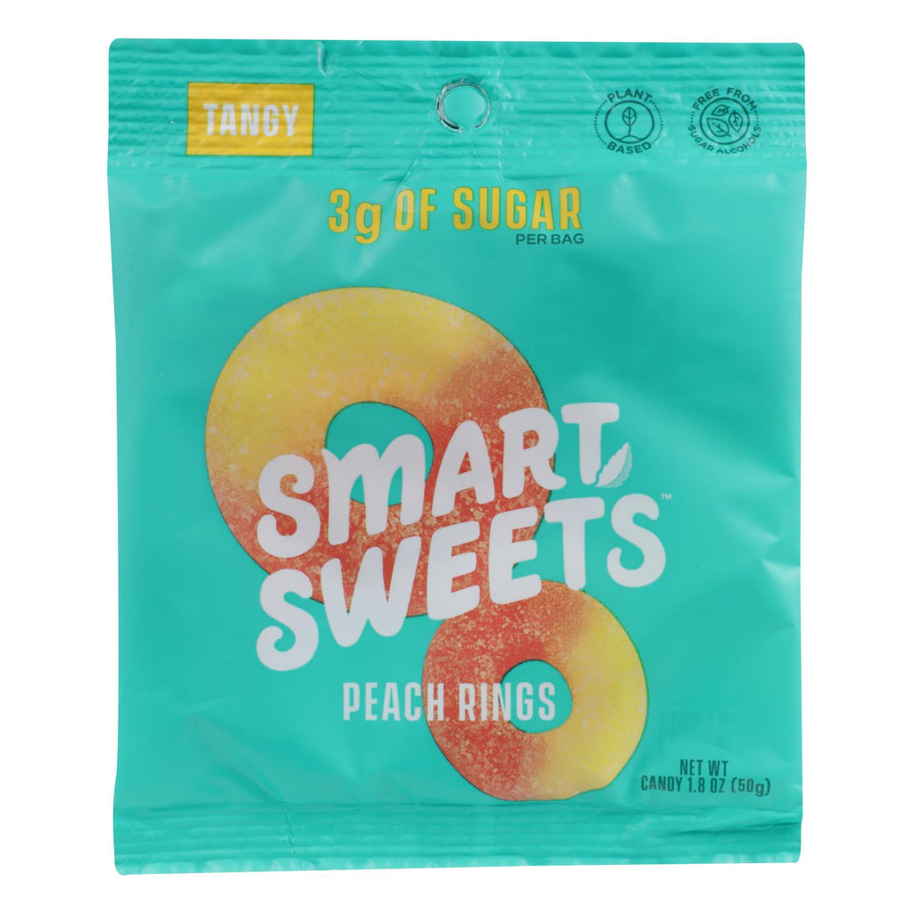 Smartsweets - Gummy Peach Rings - Case Of 12 - 1.8 Oz - Lakehouse Foods