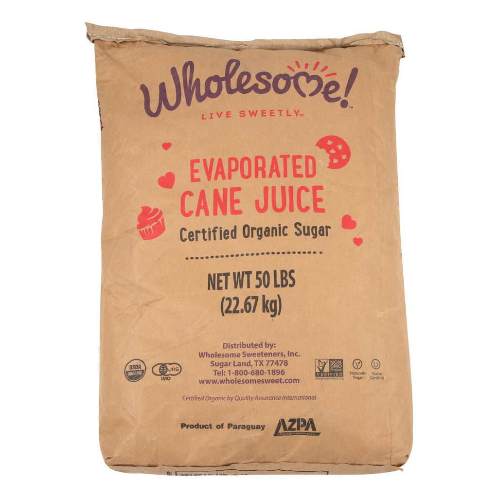 Wholesome Sweeteners Cane Sugar Organic And Natural - Single Bulk Item - 50lb - Lakehouse Foods