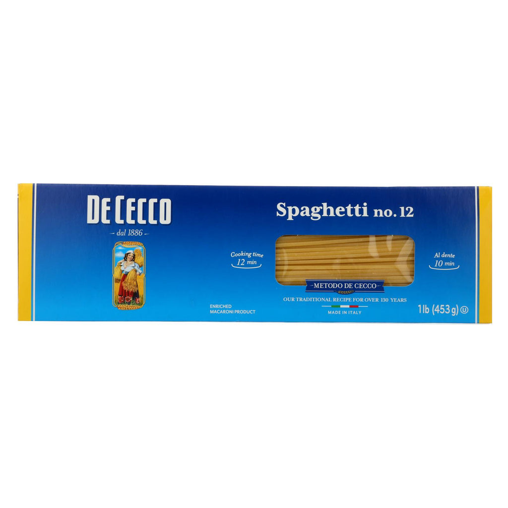 De Cecco Pasta - Spaghetti Pasta - Case Of 20 - 16 Oz. - Lakehouse Foods