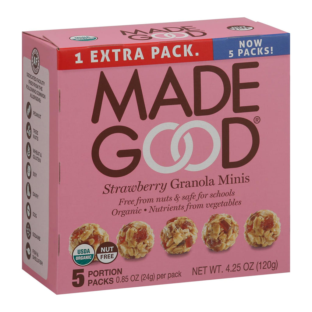 Made Good - Granola Mini Strwbrry - Case Of 6-5-.85oz - Lakehouse Foods