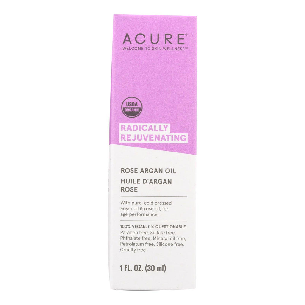 Acure - Argan Oil - Radically Rejuvenating Rose - 1 Fl Oz - Lakehouse Foods