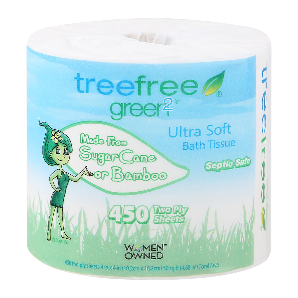 Green 2 - Bath Tissue 450 Sht 2ply - Case Of 24 - 1 Roll - Lakehouse Foods
