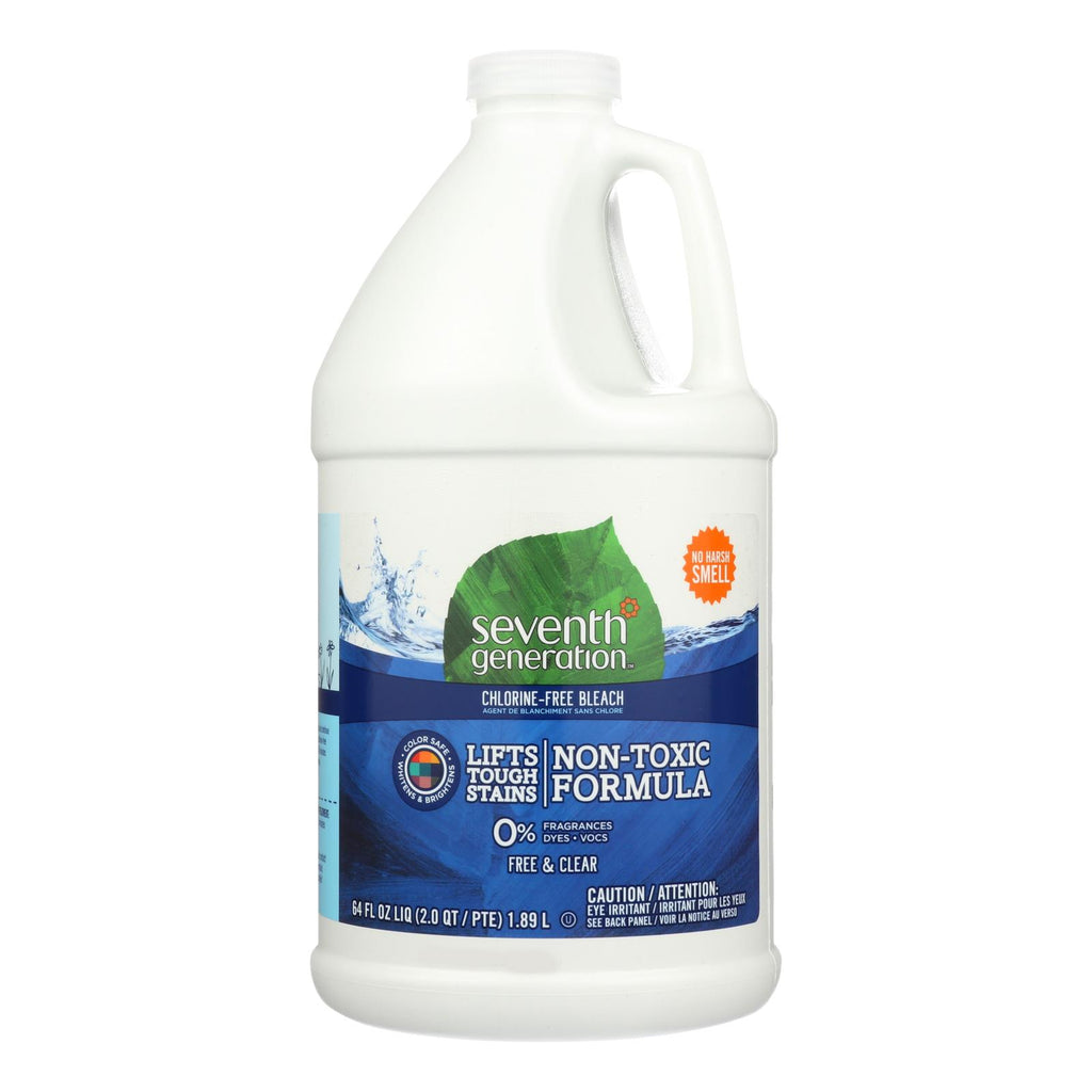 Seventh Generation Chlorine Free Bleach - Free And Clear - Case Of 6 - 64 Fl Oz. - Lakehouse Foods