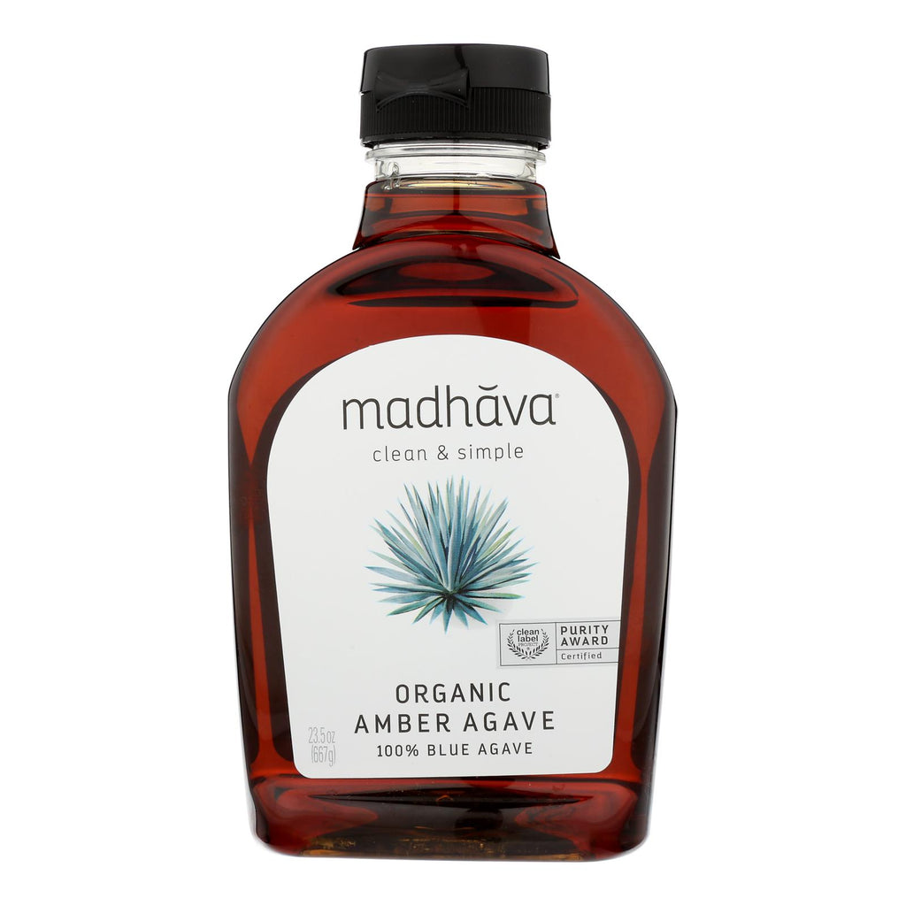 Madhava Honey Organic Agave Nectar - Amber - Case Of 6 - 23.5 Oz. - Lakehouse Foods