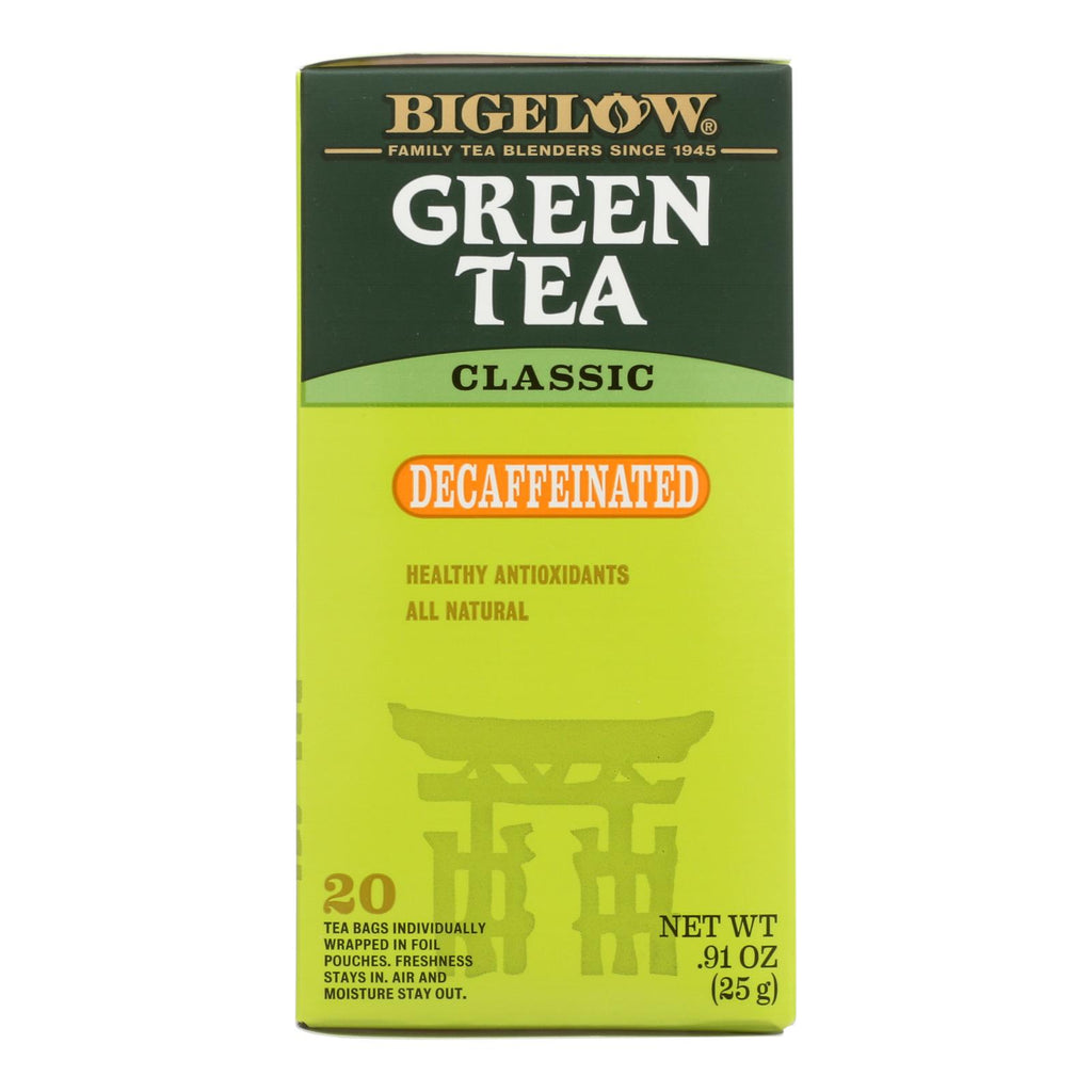 Bigelow Tea Decaf Green Tea - Case Of 6 - 20 Bag - Lakehouse Foods