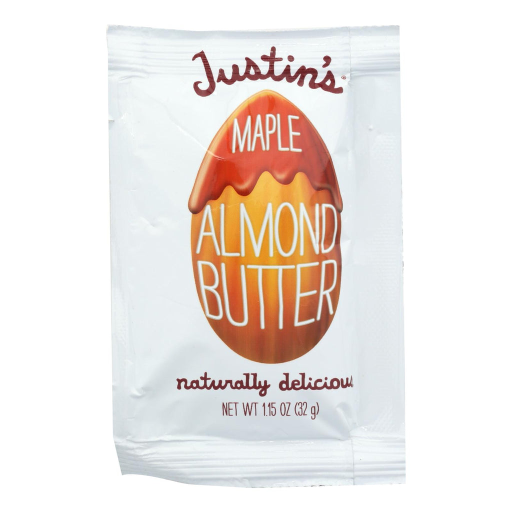 Justin's Nut Butter Squeeze Pack - Almond Butter - Maple - Case Of 10 - 1.15 Oz. - Lakehouse Foods