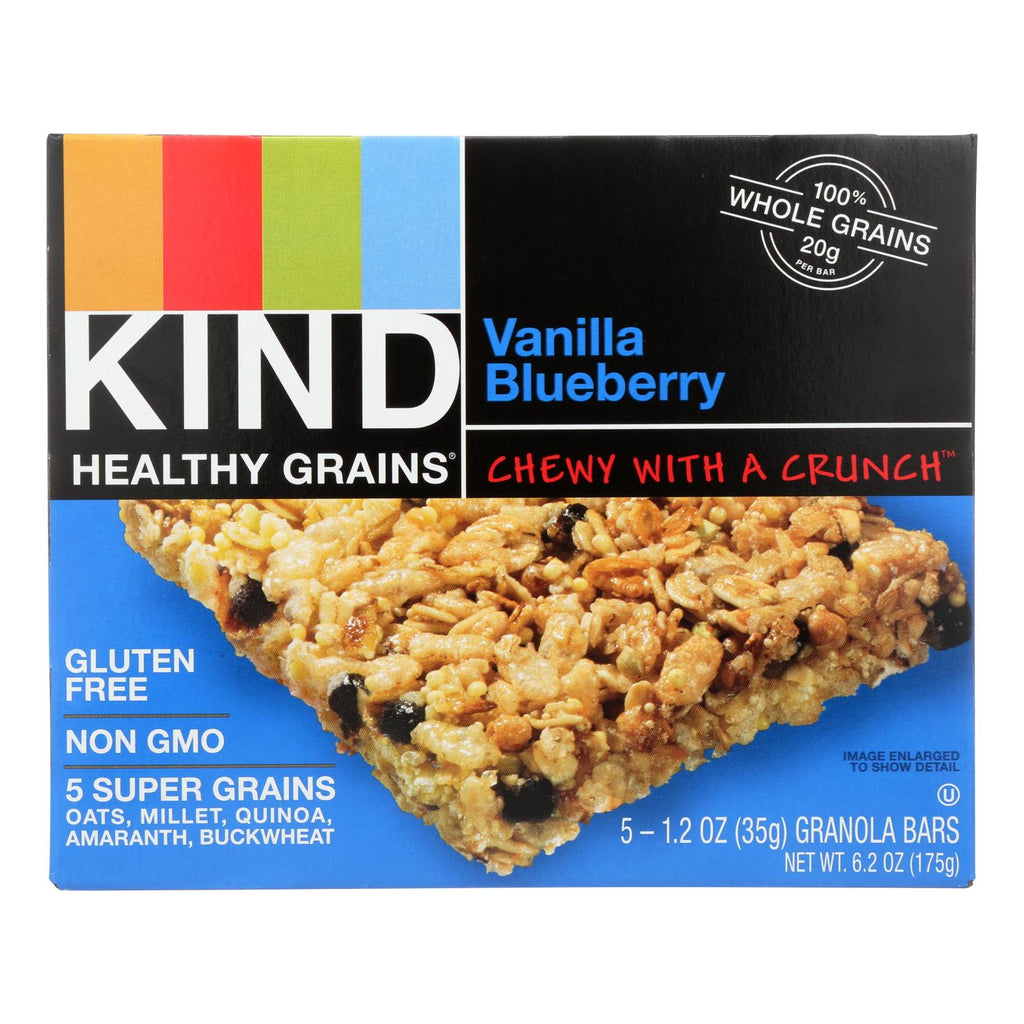 Kind Bar - Granola - Healthy Grains - Vanilla Blueberry - 1.2 Oz - 5 Count - Case Of 8 - Lakehouse Foods