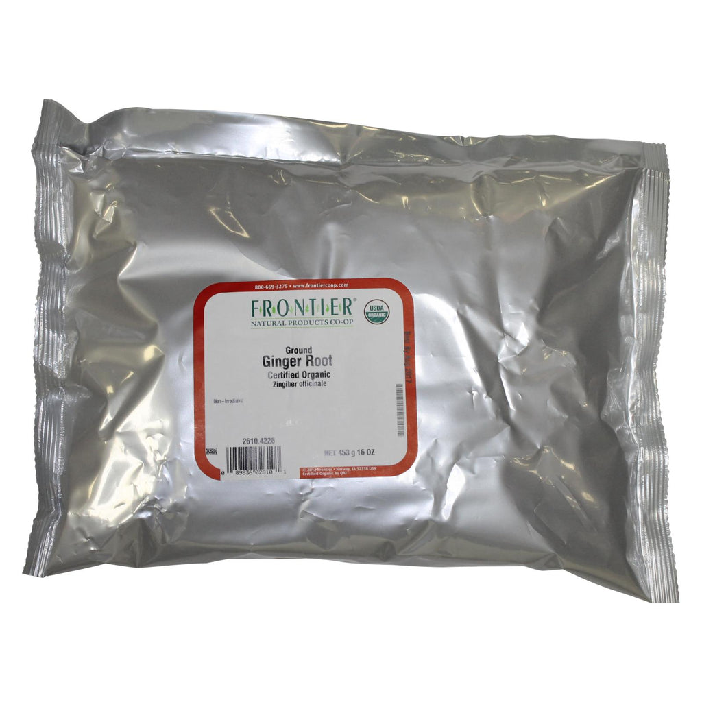 Frontier Herb Ginger Root Organic Powder Ground - Single Bulk Item - 1lb - Lakehouse Foods