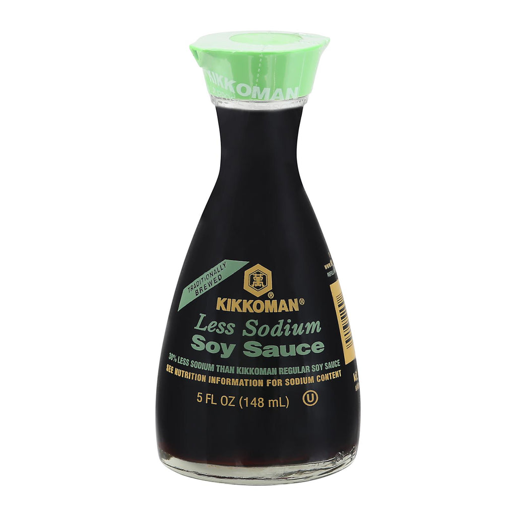 Kikkoman Soy Sauce - Less Sodium - Case Of 12 - 5 Oz. - Lakehouse Foods