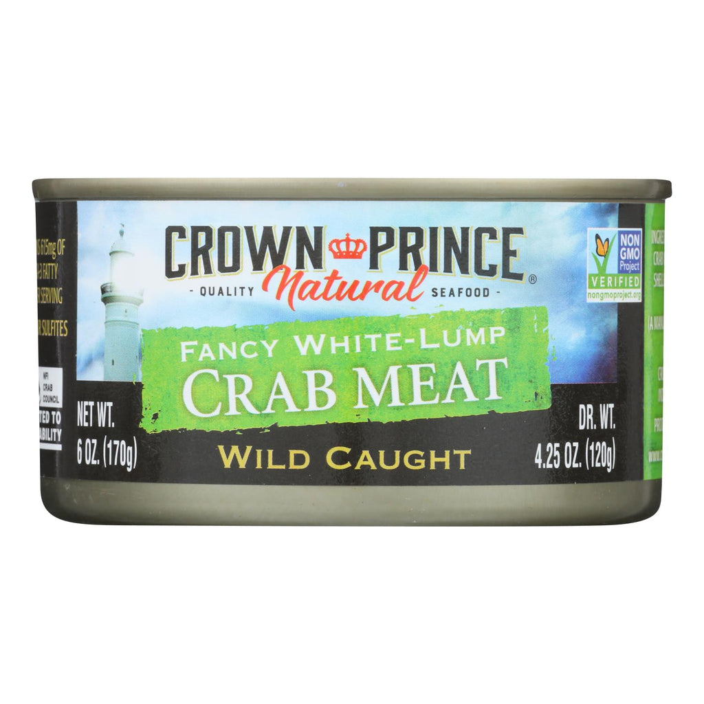 Crown Prince Crab Meat - Fancy White Lump - Case Of 12 - 6 Oz. - Lakehouse Foods