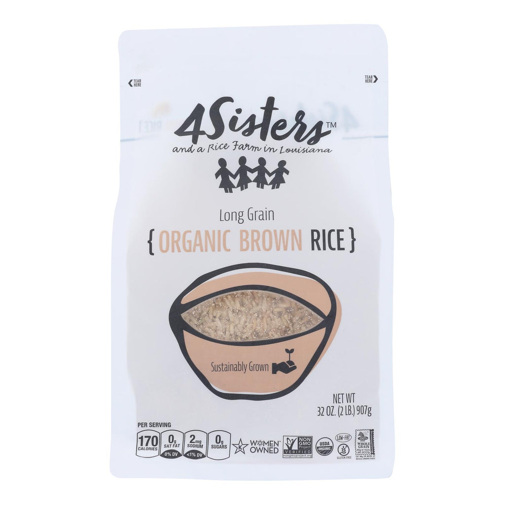 4 Sisters - Rice Og2 Brown Long Grain - Cs Of 6-2 Lb - Lakehouse Foods