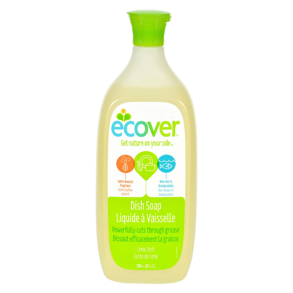 Ecover Liquid Dish Soap - Lime Zest - 25 Oz - Case Of 6 - Lakehouse Foods
