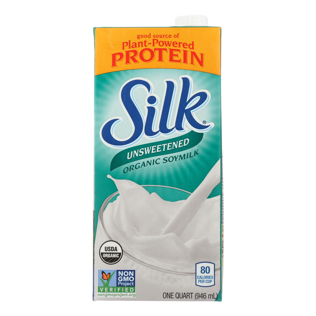 Silk Organic Soymilk - Unsweetened - Case Of 6 - 32 Fl Oz. - Lakehouse Foods