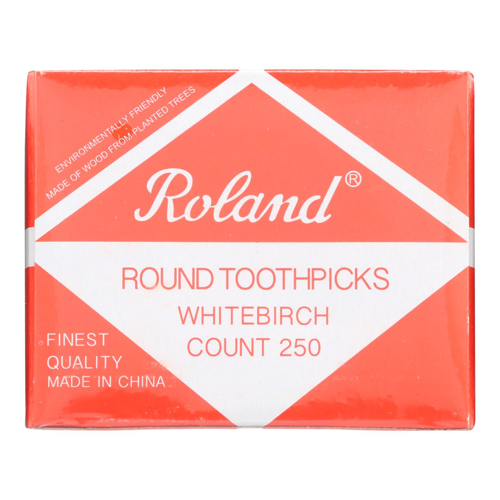Roland Products - Toothpicks Round Birchwd - Case Of 48 - 25o Ct - Lakehouse Foods