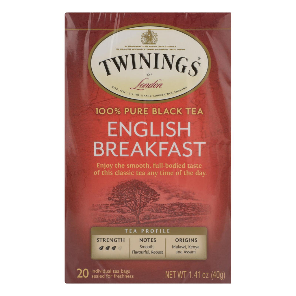 Twinings Tea English Breakfast Tea - Black Tea - Case Of 6 - 20 Bags - Lakehouse Foods