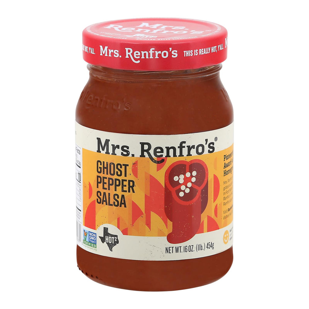 Mrs. Renfro's Ghost Pepper Salsa - Pepper - Case Of 6 - 16 Oz. - Lakehouse Foods