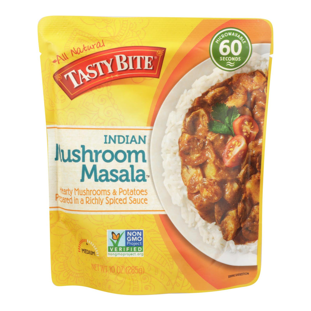 Tasty Bite Entree - Indian Cuisine - Mushroom Masala - 10 Oz - Case Of 6 - Lakehouse Foods