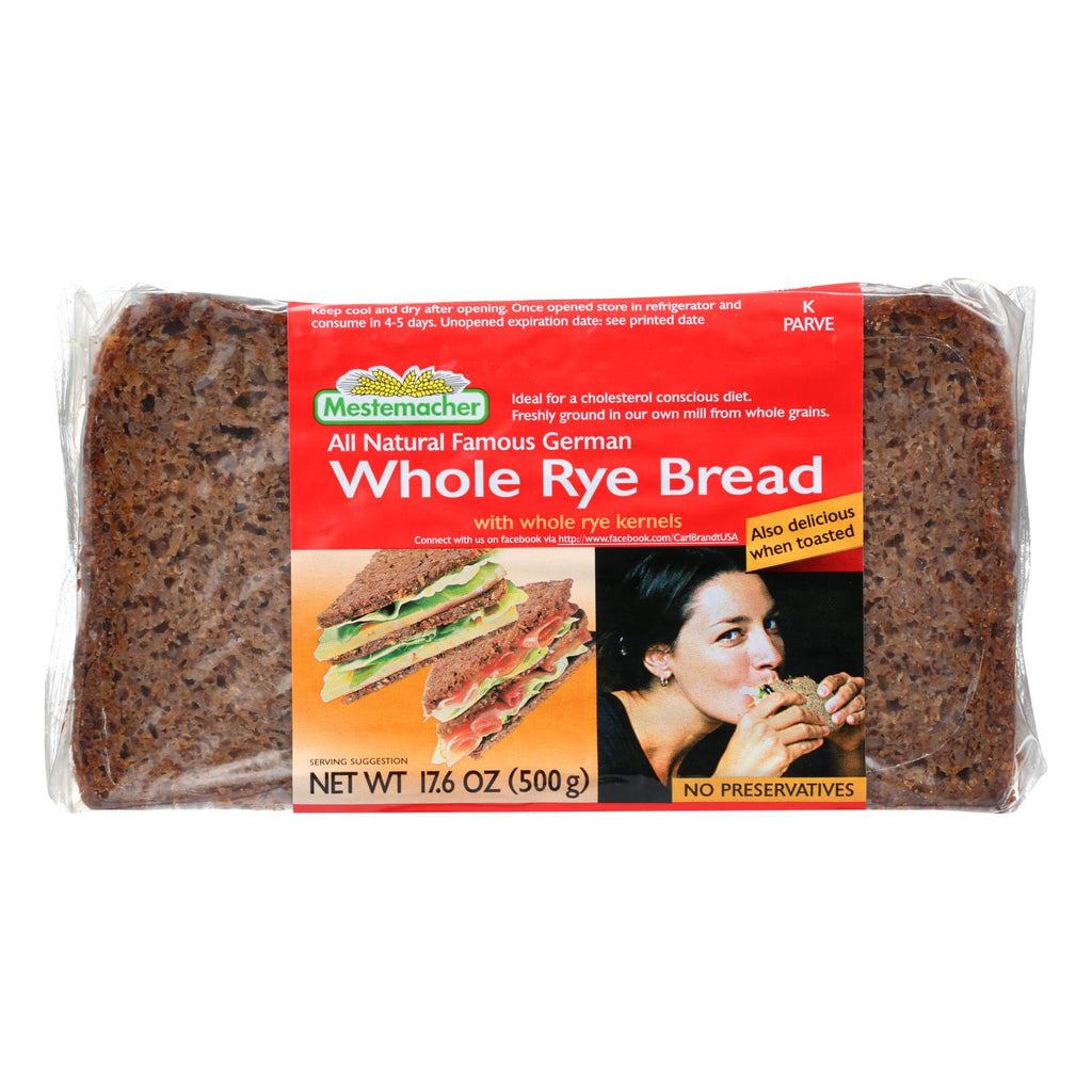 Mestemacher Bread Bread - Rye - Whole - 17.6 Oz - Case Of 12 - Lakehouse Foods