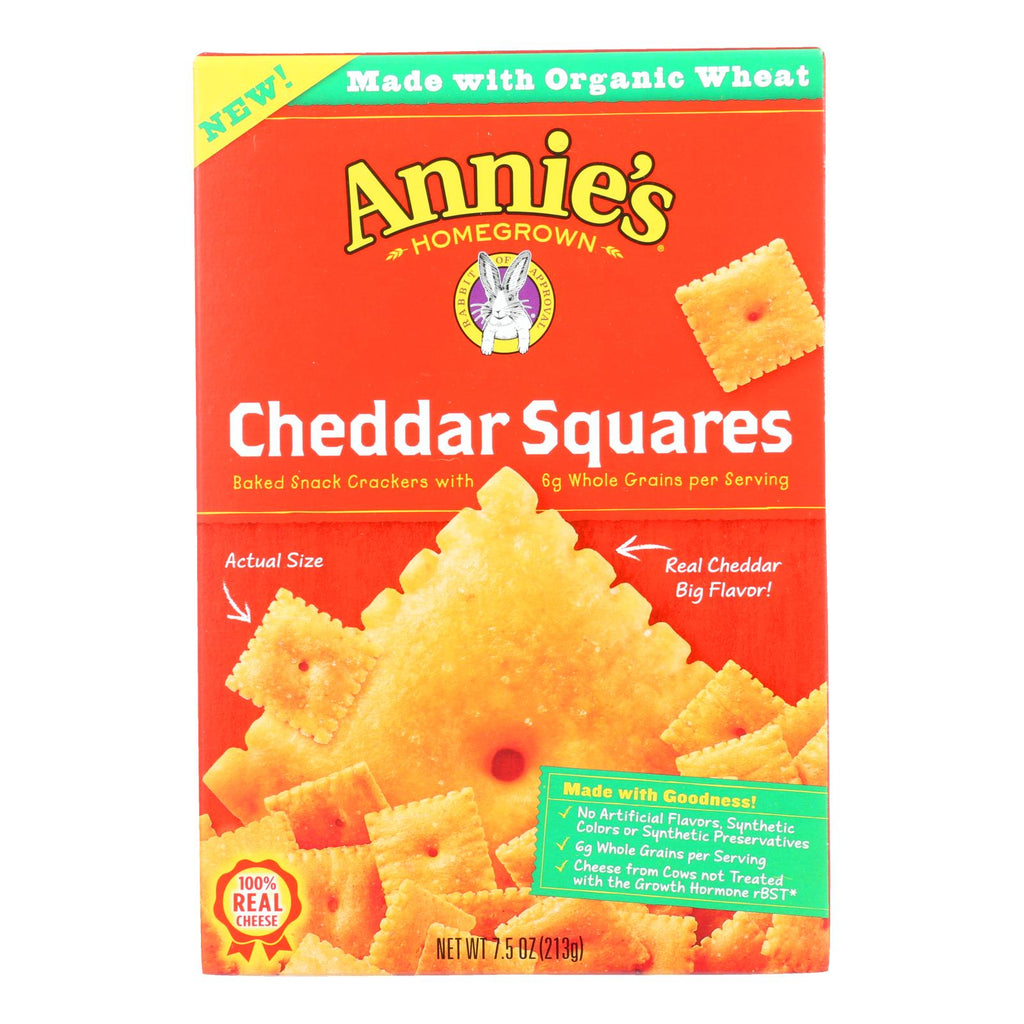 Annie's Homegrown - Cracker  Chedder Sqrs - Case Of 12-7.5 Oz. - Lakehouse Foods