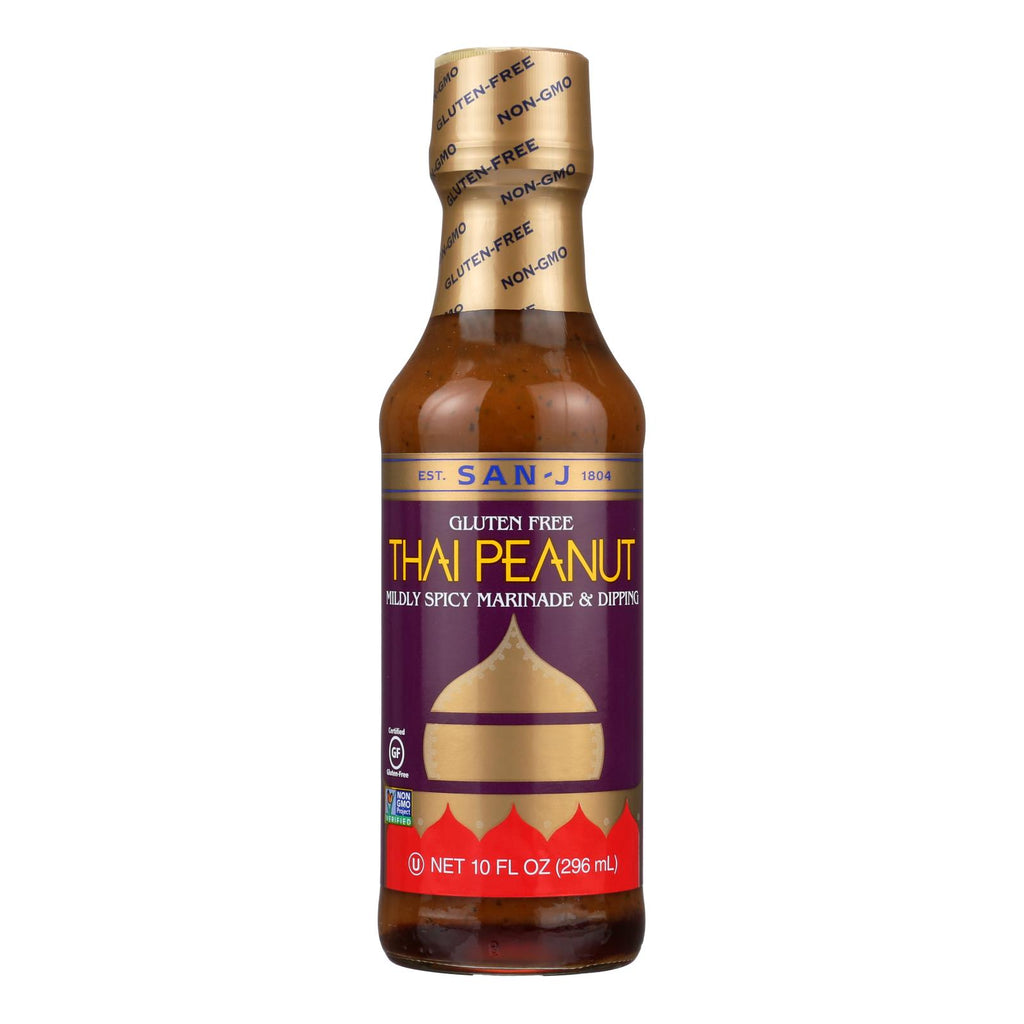 San - J Cooking Sauce - Thai Peanut - Case Of 6 - 10 Fl Oz. - Lakehouse Foods