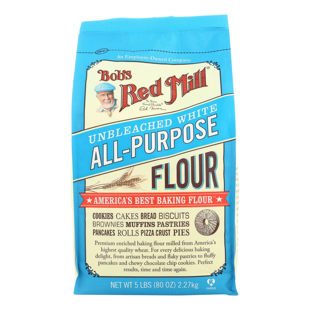 Bob's Red Mill - Unbleached White All-purpose Baking Flour - 5 Lb - Case Of 4 - Lakehouse Foods