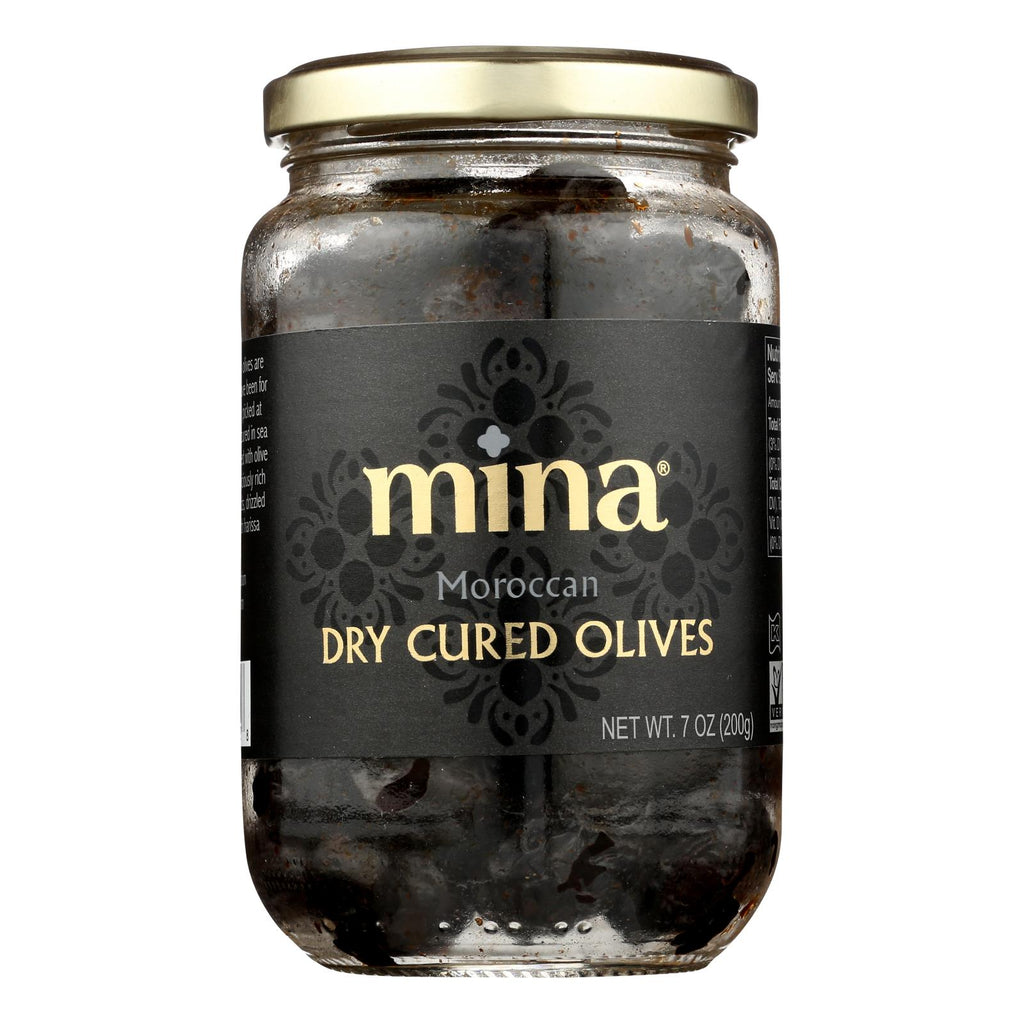 Mina - Olives Black Dry Cured - Case Of 6 - 7 Oz - Lakehouse Foods