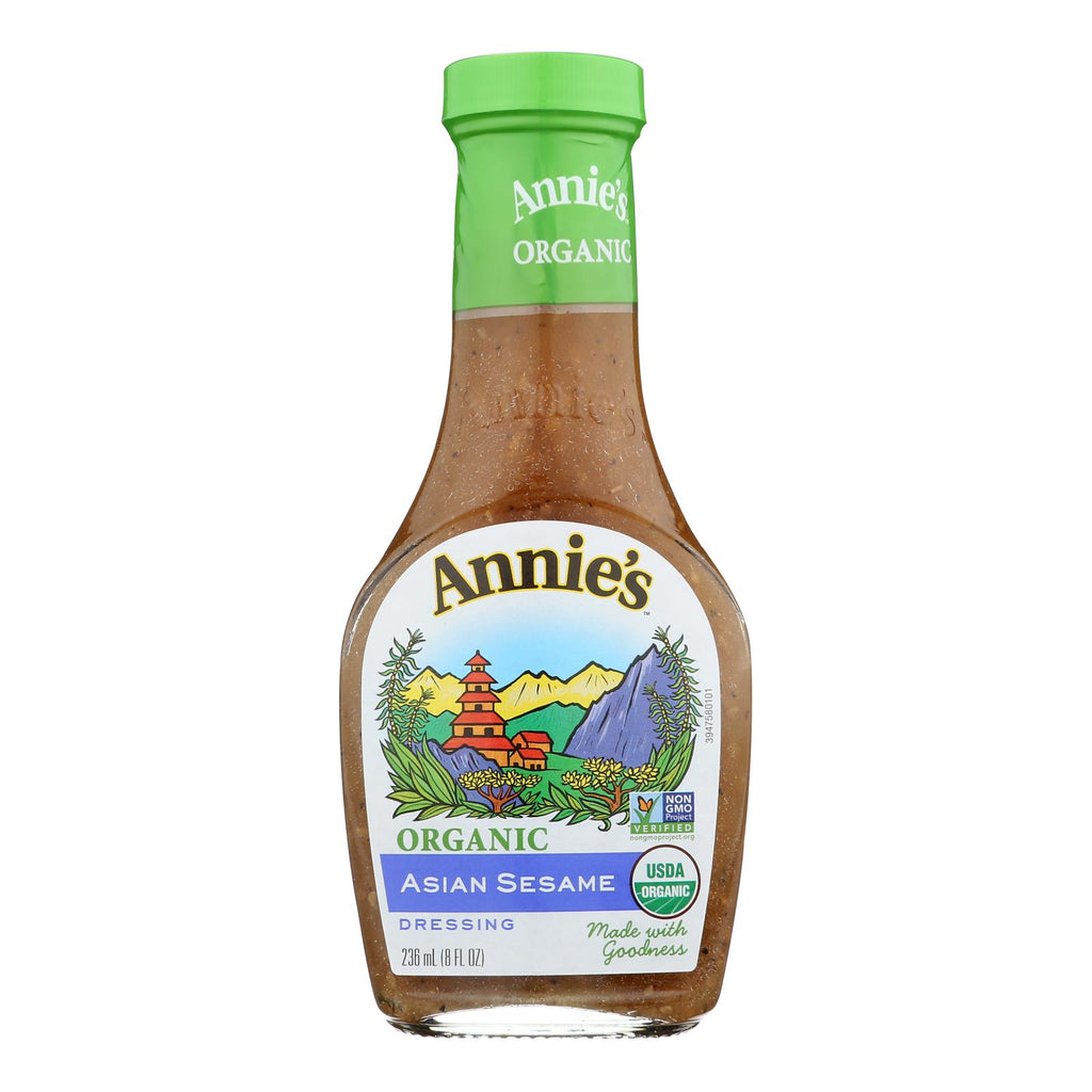 Annie's Naturals Organic Dressing Asian Sesame - Case Of 6 - 8 Fl Oz. - Lakehouse Foods