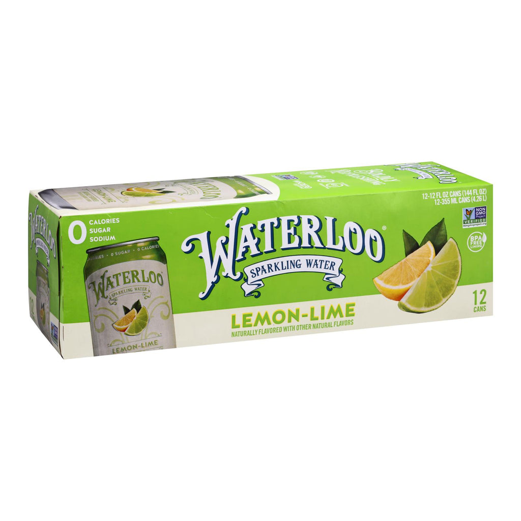 Waterloo's Lime Sparkling Water  - Case Of 2 - 12-12 Fz - Lakehouse Foods
