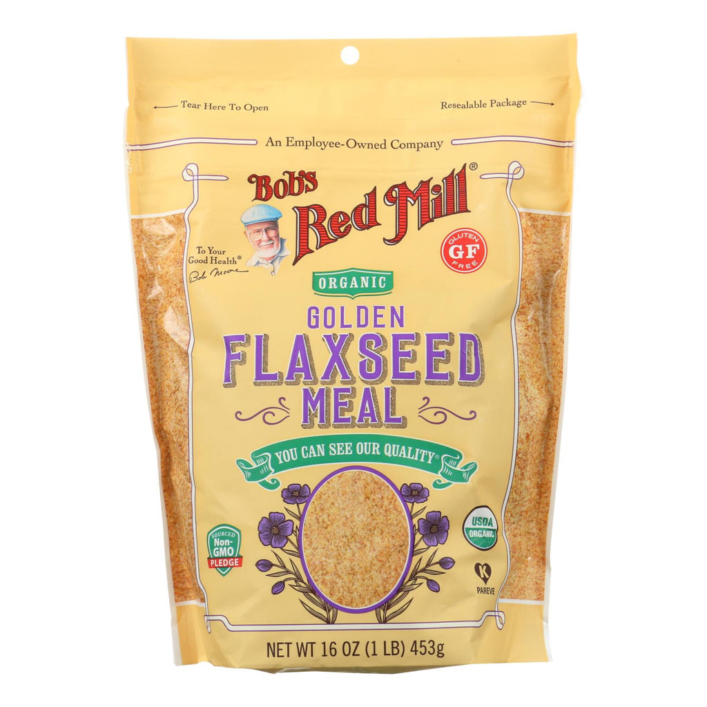 Bob's Red Mill - Organic Flaxseed Meal - Golden - Case Of 4 - 16 Oz - Lakehouse Foods