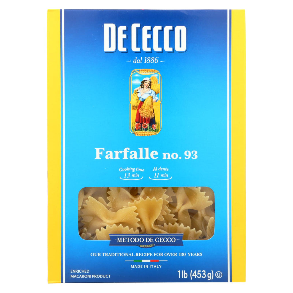 De Cecco Pasta - Pasta - Farfalle - Bowties - Case Of 12 - 16 Oz - Lakehouse Foods