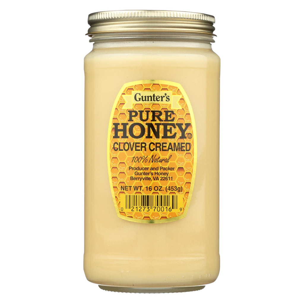 Gunter Pure Clover Creamed Honey - Case Of 12 - 16 Oz. - Lakehouse Foods