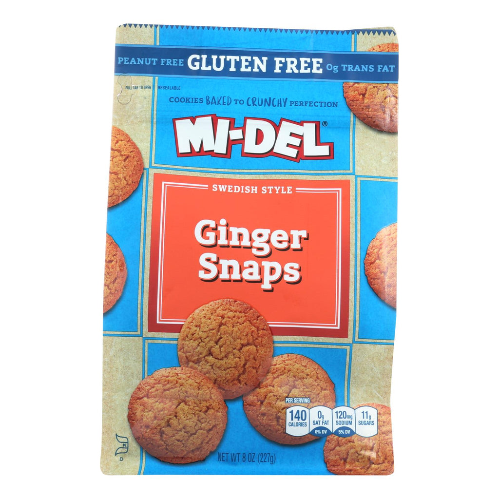 Midel Cookies - Ginger Snaps - Case Of 8 - 8 Oz - Lakehouse Foods