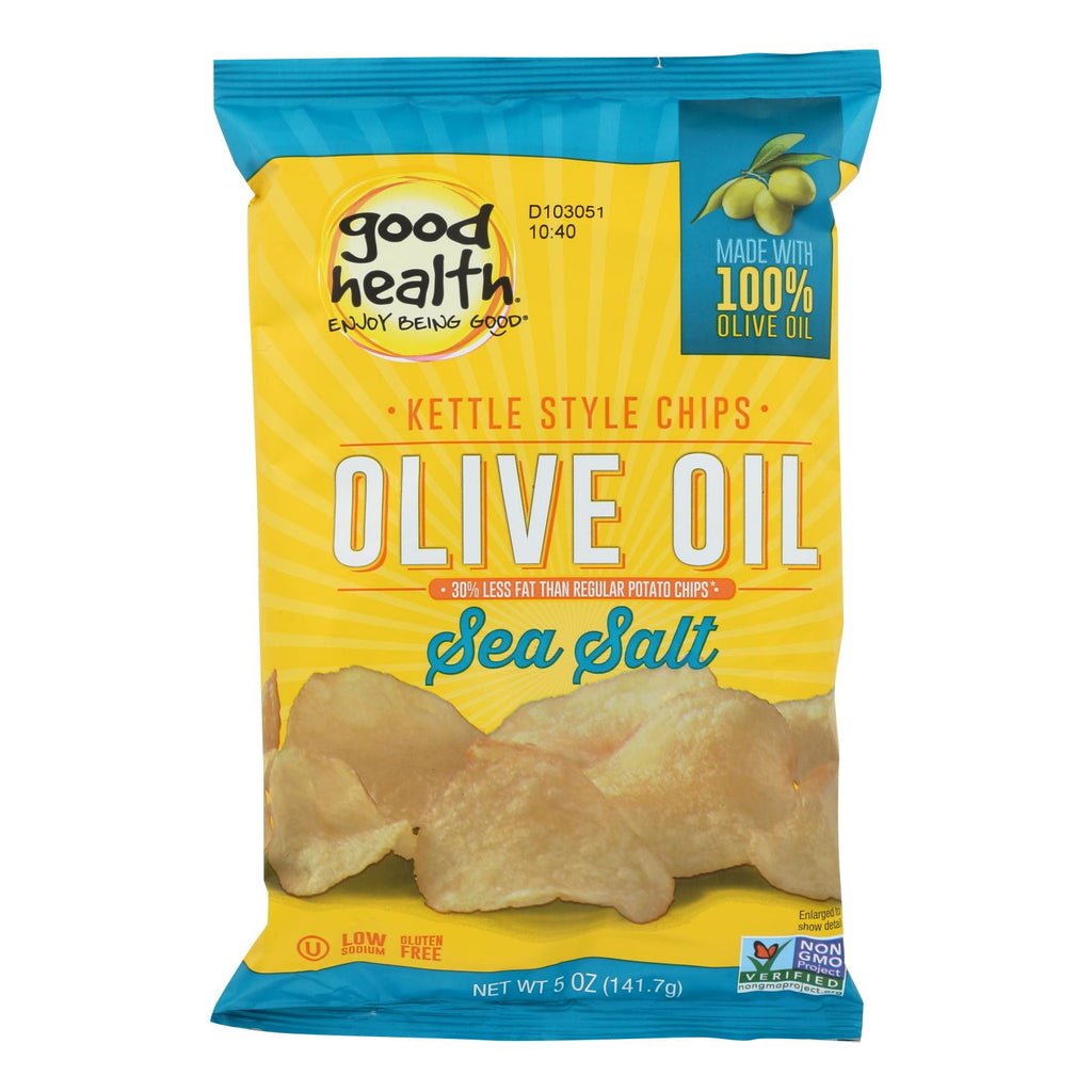 Good Health Kettle Chips - Sea Salt - Case Of 12 - 5 Oz. - Lakehouse Foods