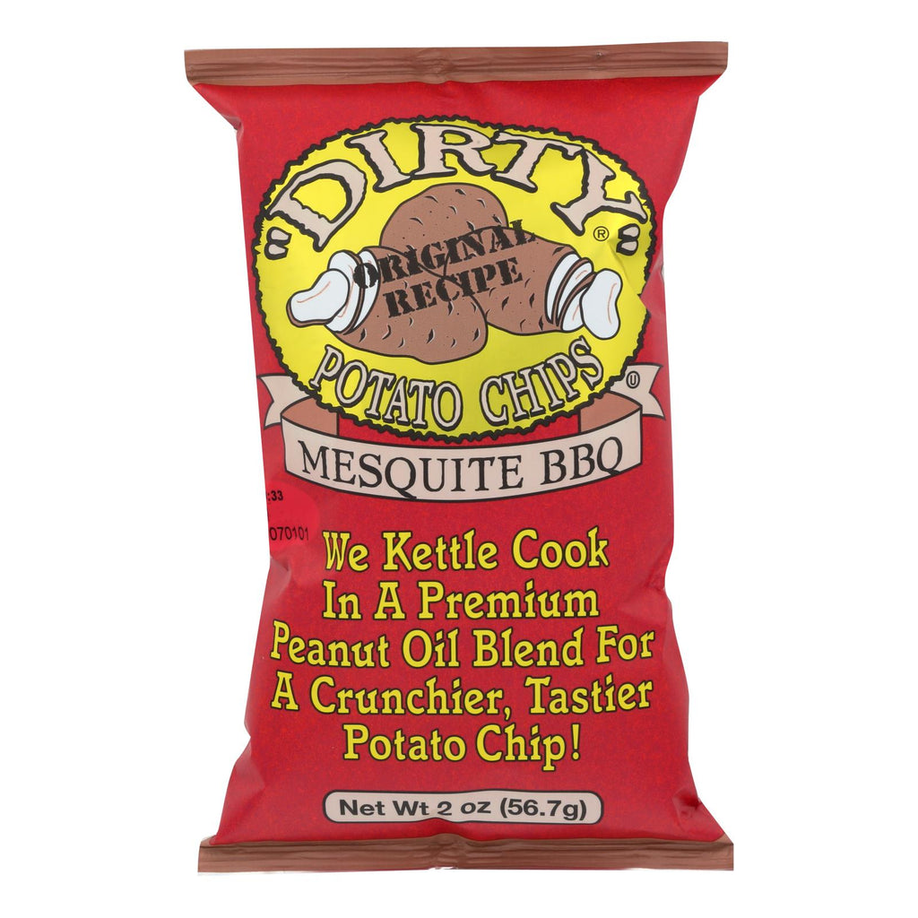 Dirty Chips - Potato Chips - Mesquite Bbq - Case Of 25 - 2 Oz. - Lakehouse Foods