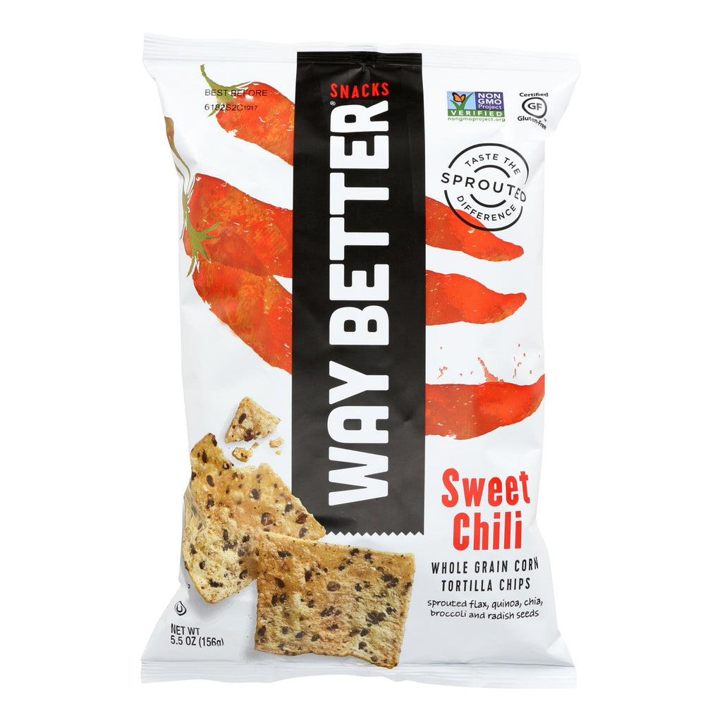 Way Better Snacks Tortilla Chips - Sweet Chili - Case Of 12 - 5.5 Oz. - Lakehouse Foods