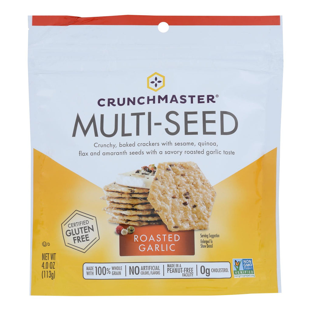 Crunchmaster - Multiseed Crckr Rst Garlc - Case Of 12 - 4 Oz - Lakehouse Foods