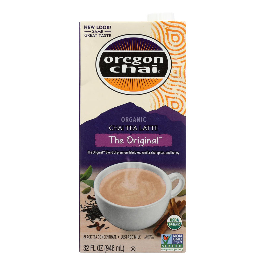 Oregon Chai Tea Latte Concentrate - The Original - Case Of 6 - 32 Fl Oz. - Lakehouse Foods