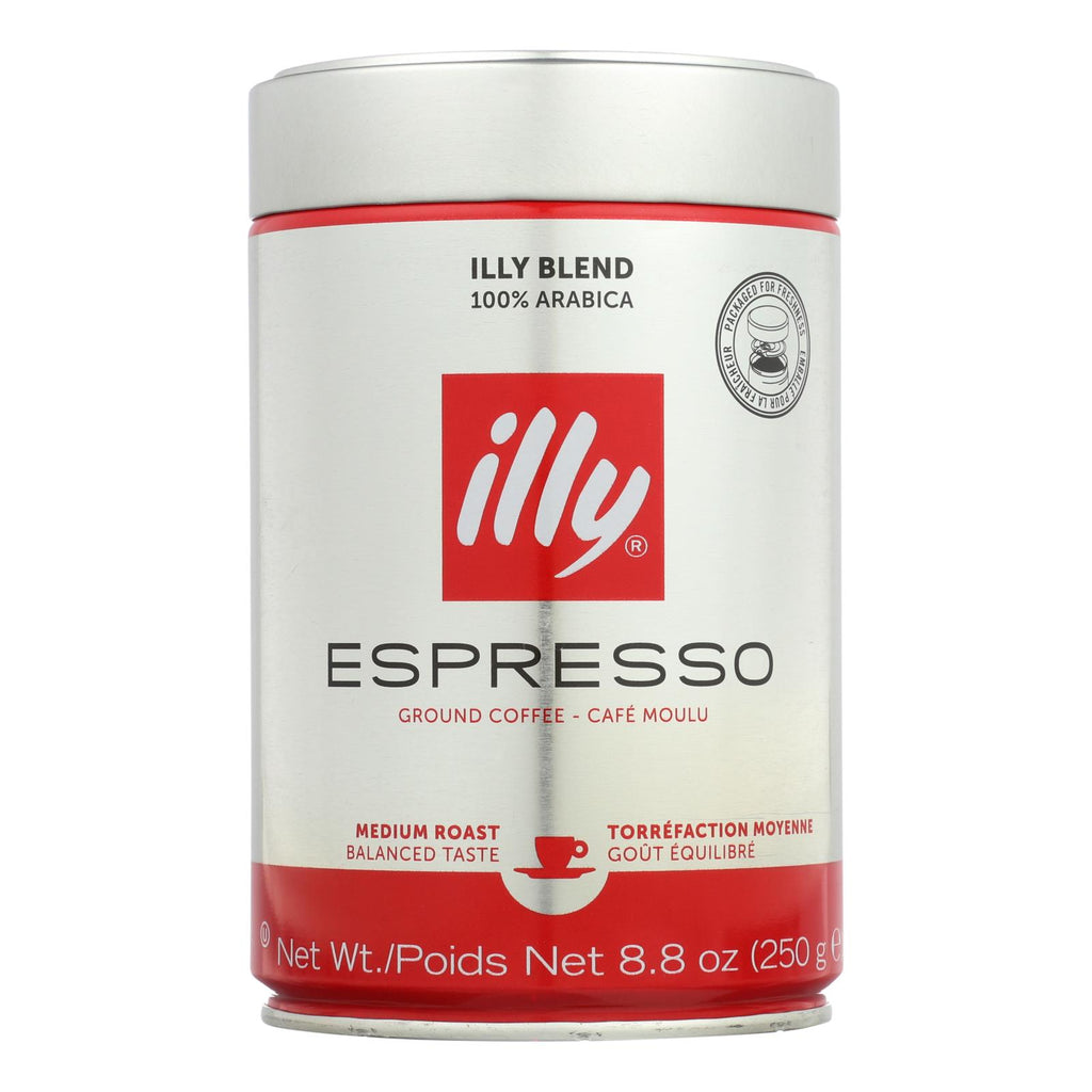 Illy Caffe Coffee Coffee - Espresso - Ground - Medium Roast - 8.8 Oz - Case Of 6 - Lakehouse Foods