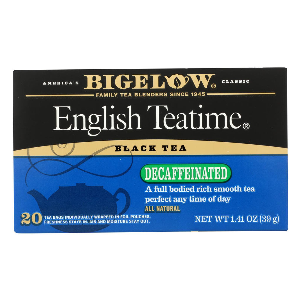 Bigelow Tea English Teatime Decaffeinated Black Tea - Case Of 6 - 20 Bags - Lakehouse Foods