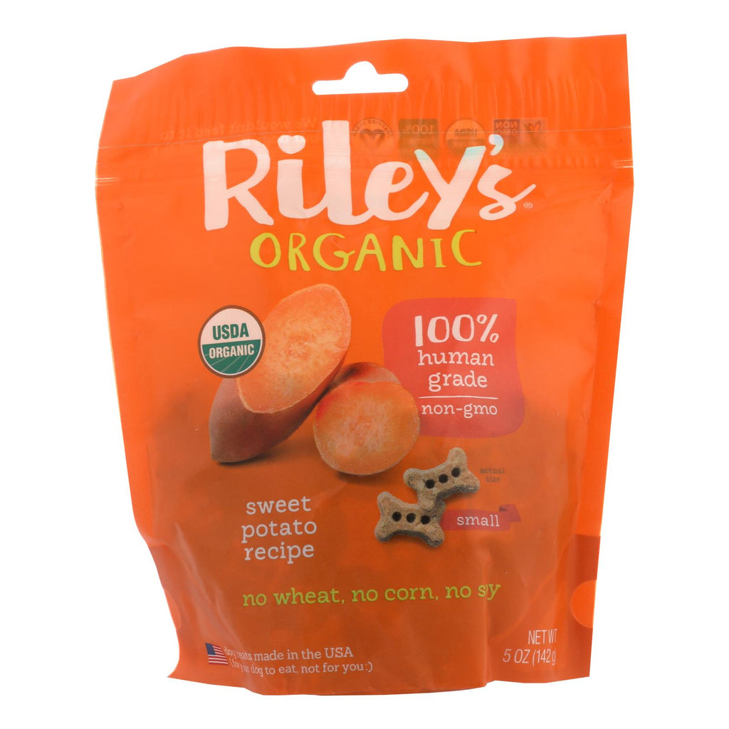 Riley's Organics Organic Dog Treats, Sweet Potato Recipe, Small  - Case Of 6 - 5 Oz - Lakehouse Foods