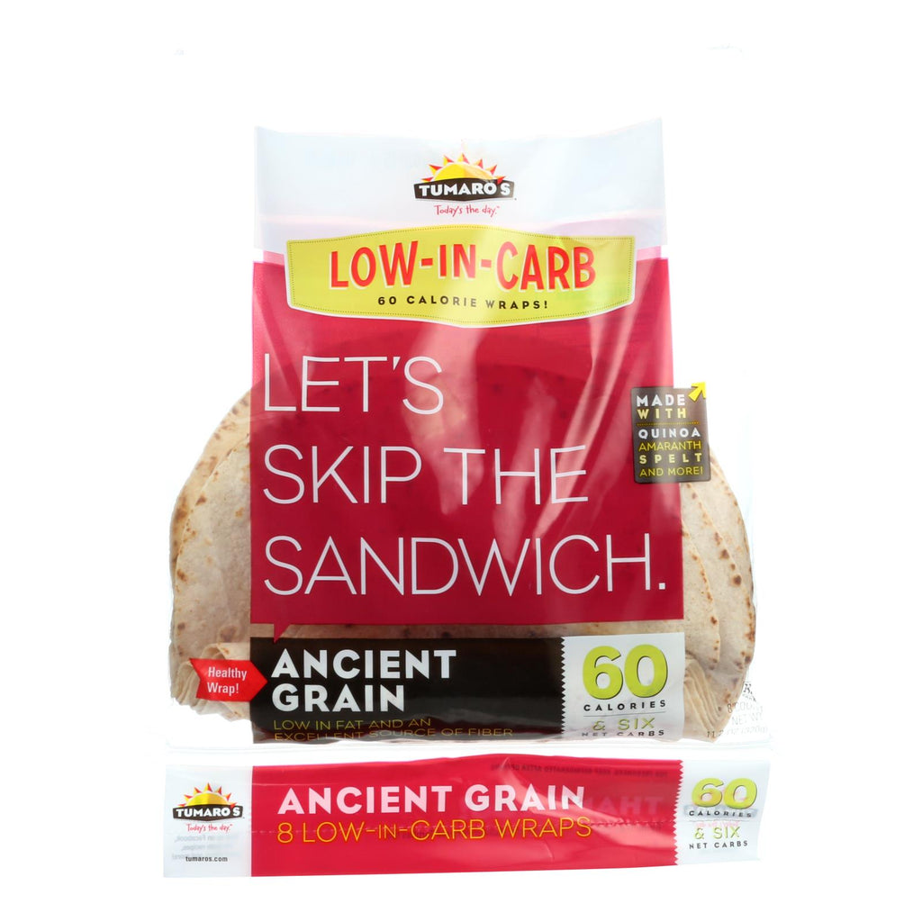 Tumaro's 8-inch Ancient Grain Carb Wise Wraps - Case Of 6 - 8 Ct - Lakehouse Foods