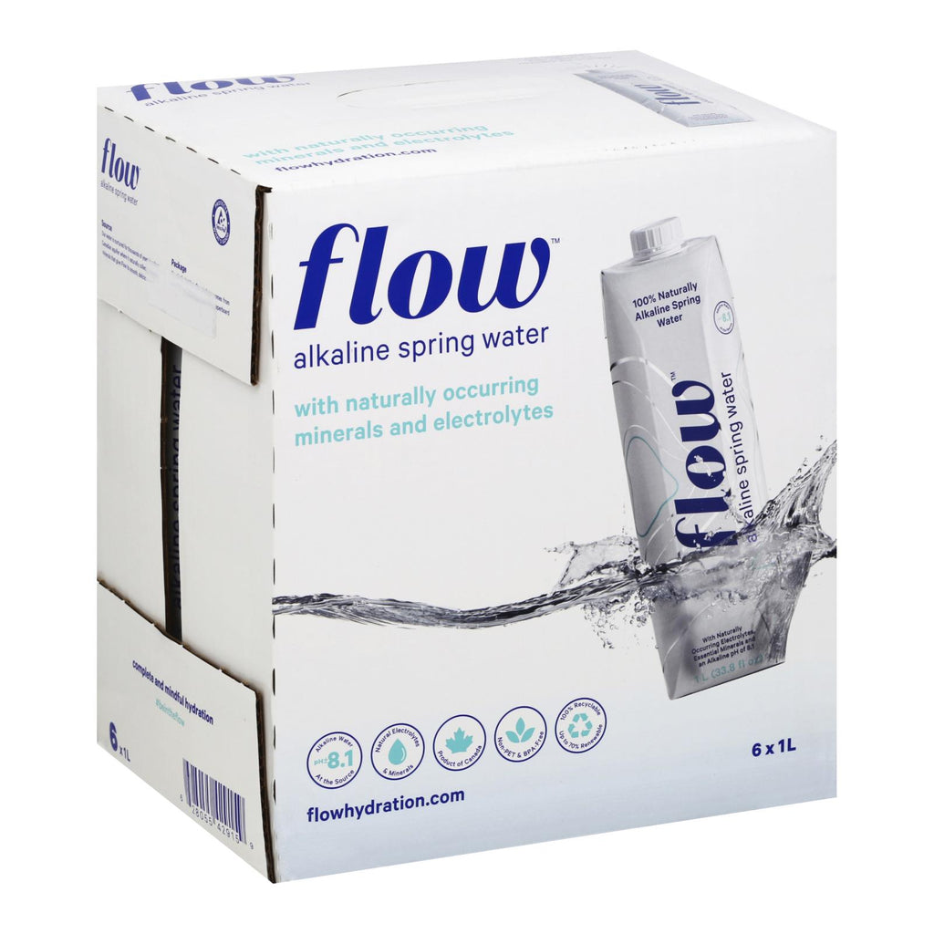 Flow Alkaline Spring Water - 1l Case Of 6 - Case Of 6 - 1 L - Lakehouse Foods