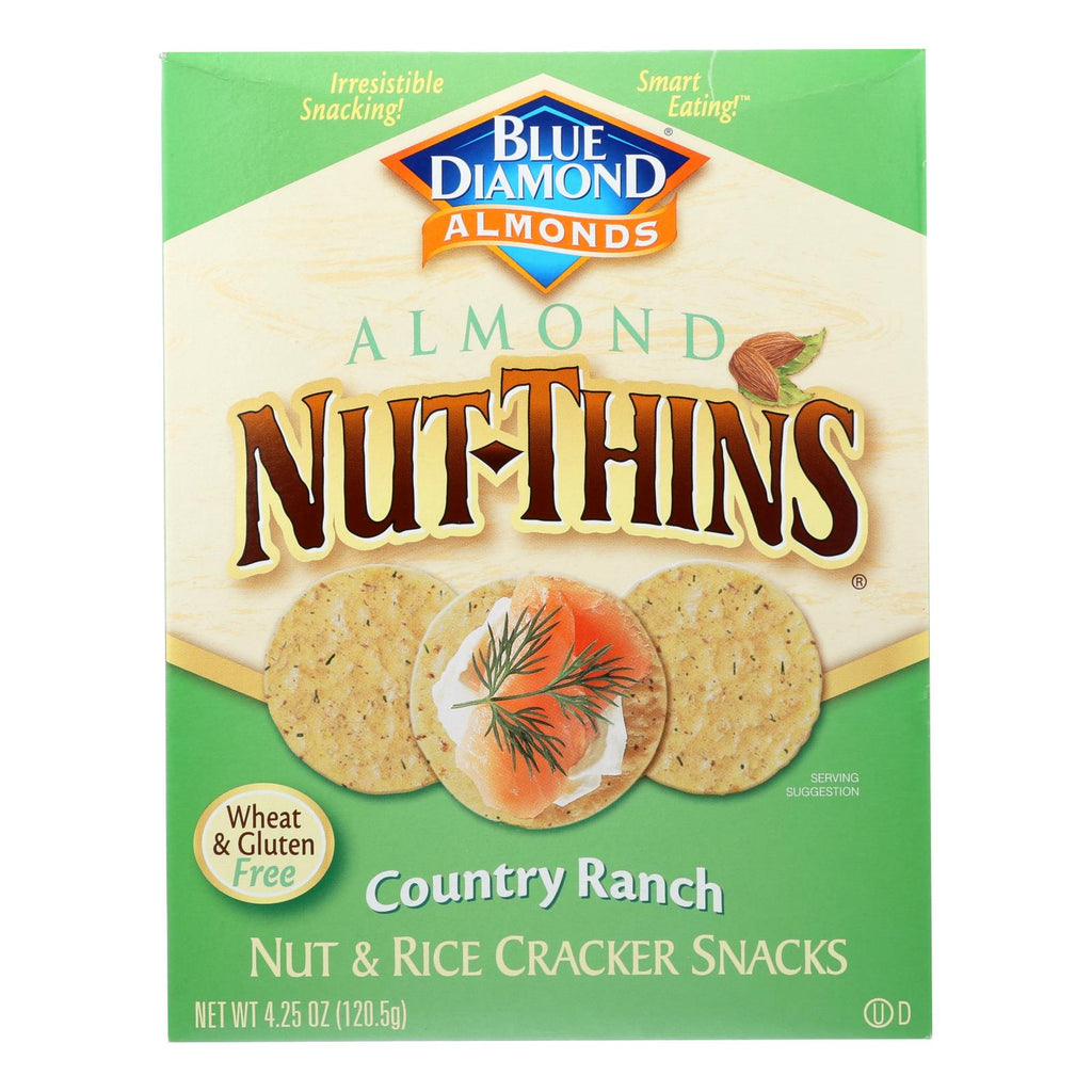 Blue Diamond - Nut Thins - Country Ranch - Case Of 12 - 4.25 Oz. - Lakehouse Foods