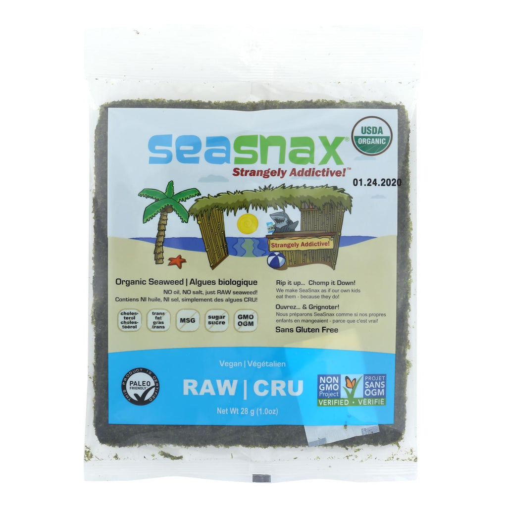 Seasnax Raw Seaweed Snack - Case Of 16 - 1 Oz. - Lakehouse Foods