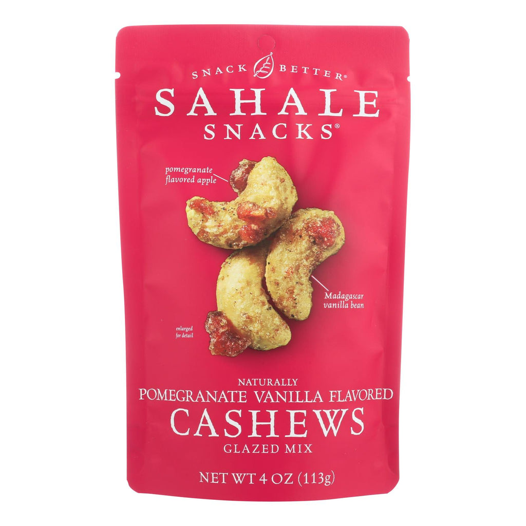 Sahale Snacks Cashews Glazed Nuts - Pomegranate And Vanilla - Case Of 6 - 4 Oz. - Lakehouse Foods