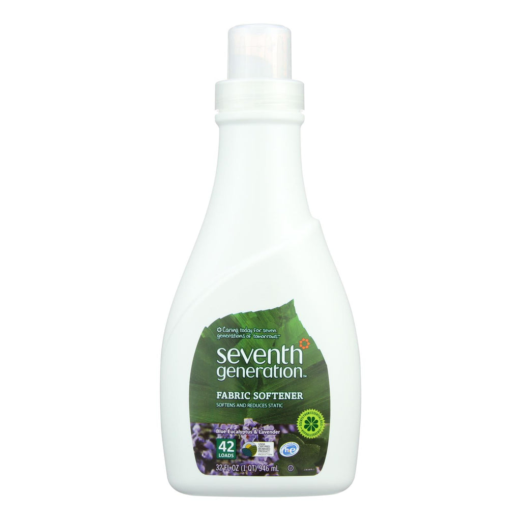Seventh Generation Natural Liquid Fabric Softener - Blue Eucalyptus And Lavender - Case Of 6 - 32 Fl Oz. - Lakehouse Foods