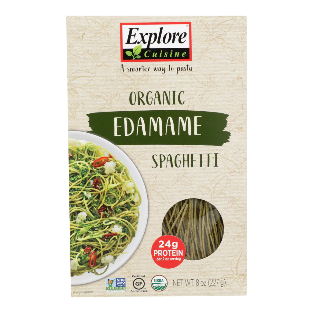 Explore Cuisine Organic Edamame Spaghetti - Edamame Spaghetti - Case Of 6 - 8 Oz. - Lakehouse Foods