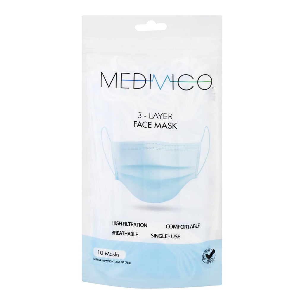 Medivico - Mask Civil Use 3 Ply - 1 Each 1-10 Ct - Lakehouse Foods
