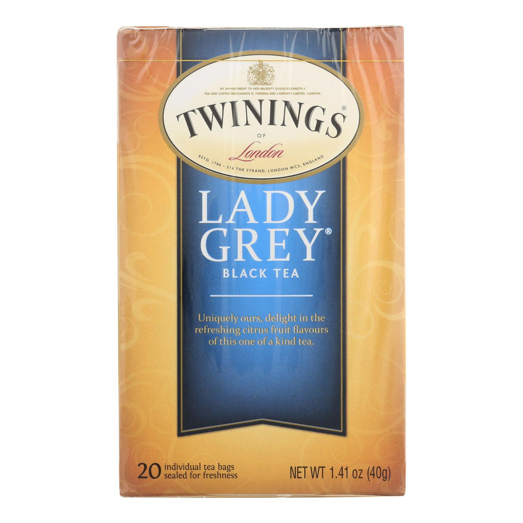 Twinings Tea Black Tea - Lady Grey - Case Of 6 - 20 Bags - Lakehouse Foods